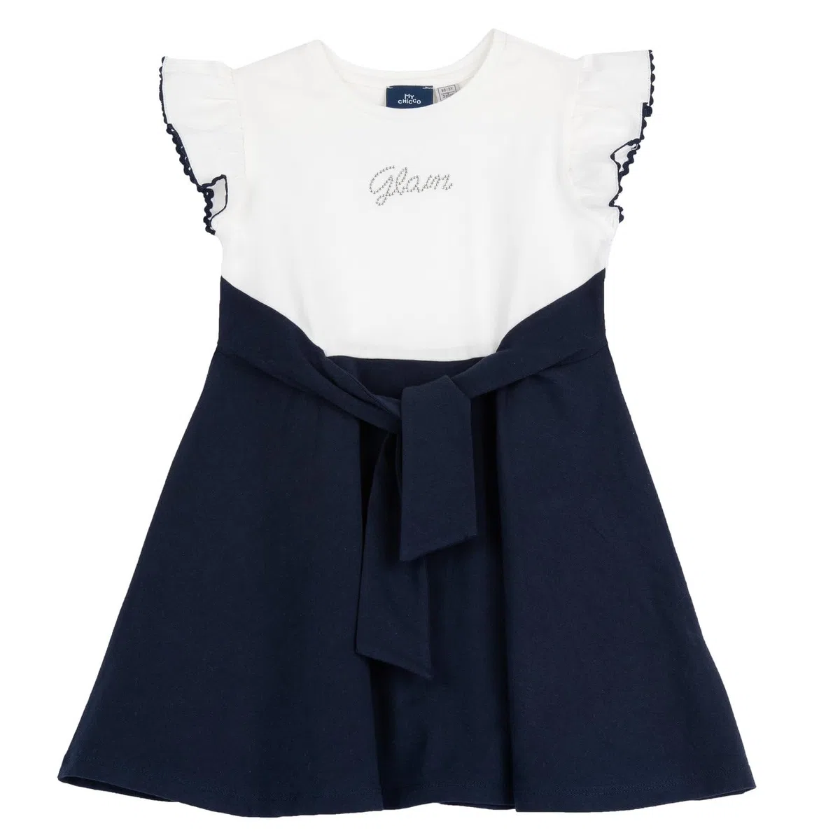 Chicco, Vestito Bambina, Vestito Elegante a Maniche Corte, in Cotone Leggero, Ideale Come Abito Cerimonia, Abbigliamento Bambina, Designed in Italy