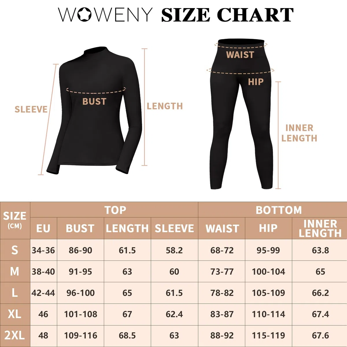 WOWENY Biancheria intima termica da donna in pile, biancheria intima invernale calda, funzionale, con colletto alto e pantaloni termici, leggings per tutti i giorni, sci, escursionismo