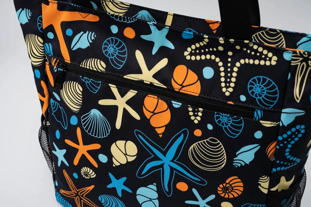Solance - Grande borsa per la spesa, tote, spalla, palestra, spiaggia o borsa da viaggio con tasche