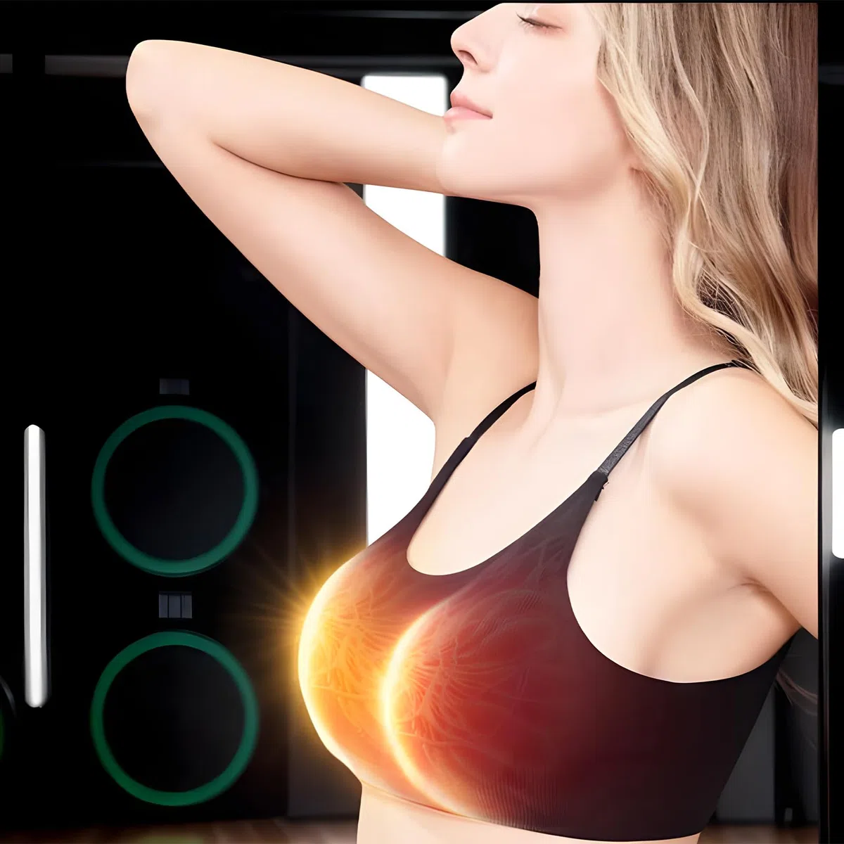 Massaggiatore Seno,Reggiseno Massaggiatore Rassodante Seno | Dispositivo Indossabile Riutilizzabile con 3 Modalità per Donne in Gravidanza, Post Parto e Allattamento