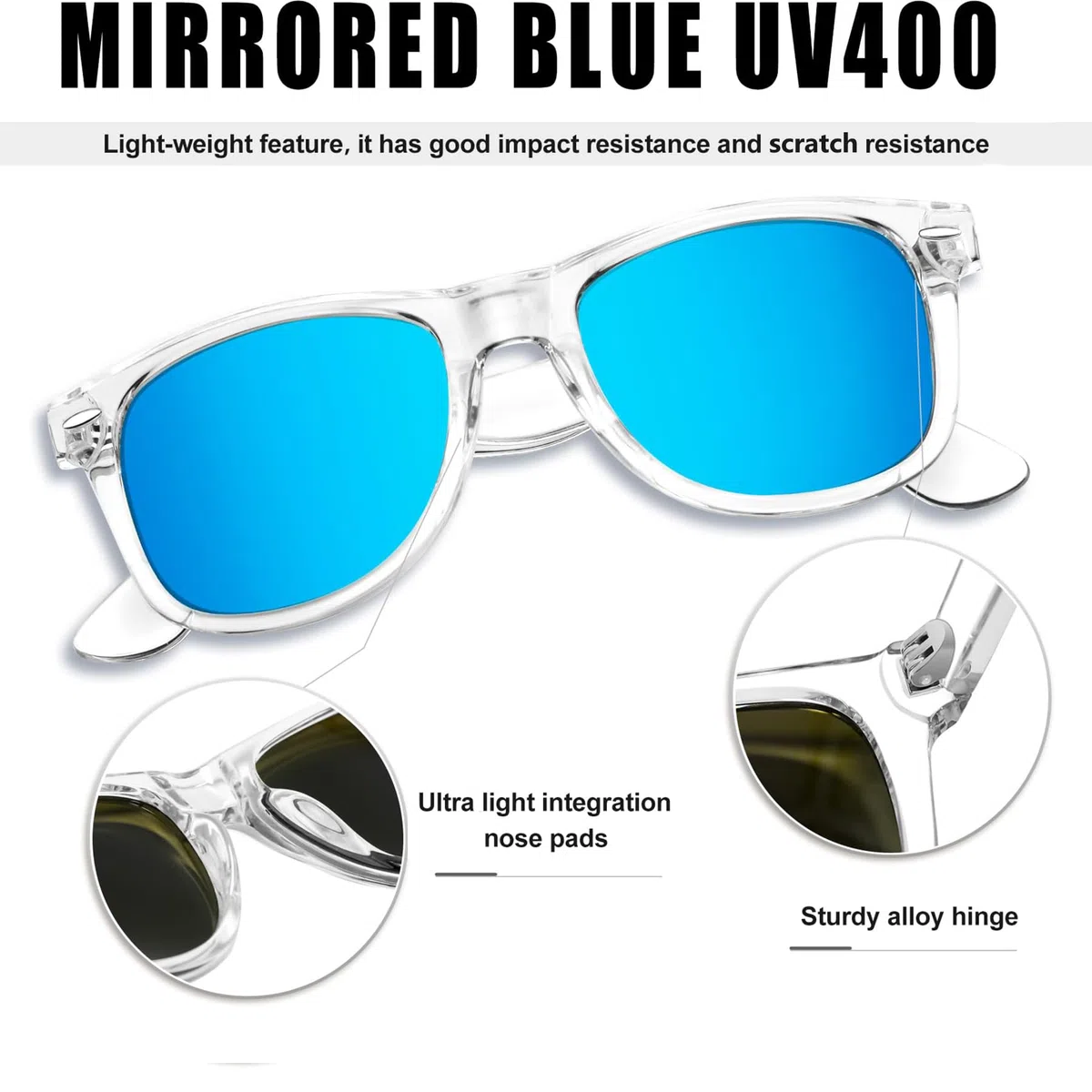 KANASTAL Occhiali da Sole da Uomo Donna Polarizzati Protezione UV400 Quadrati Vintage Retrò Classici Sunglasses Men Women per Spiaggia Pesca Guida Viaggio
