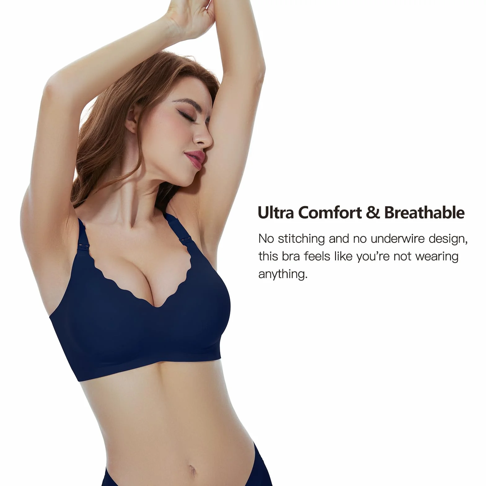 Reggiseni Allattamento, 3 Pezzi Reggiseno per maternità Senza Fili Ultra Comfort Reggiseni di Gravidanza per Le Donne