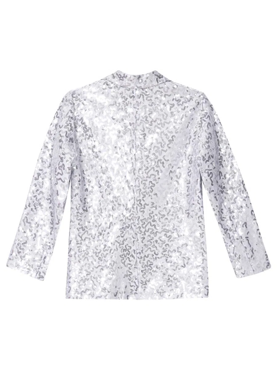 ranrann Giacca da Battesimo Bambino Ragazzo Blazer Elegante con Paillettes Cappotto in Paillettes Formale Costume da Cerimonia Comunione Festa Partito Suit Top Formale