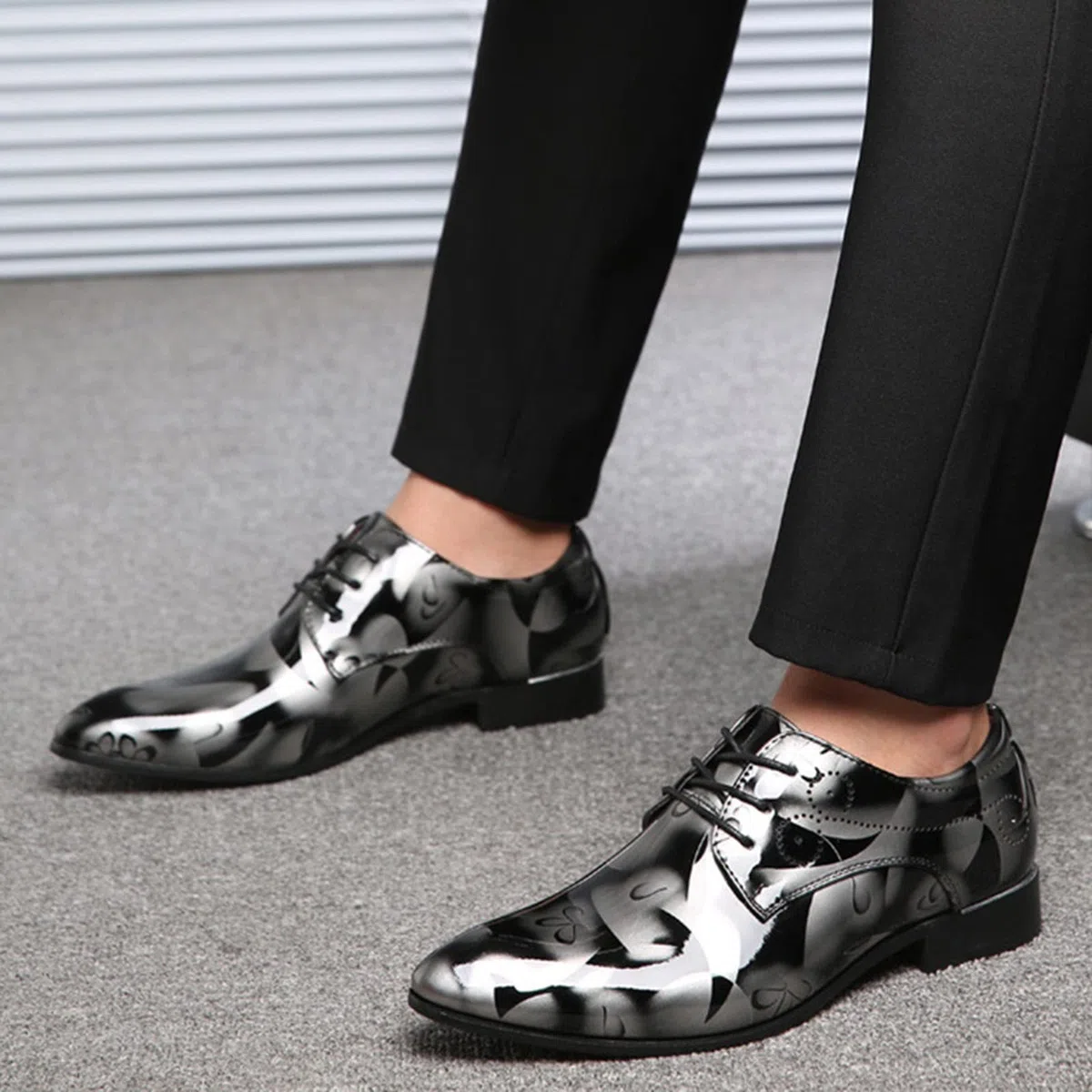 Derby 39-48 - Scarpe da uomo in pelle, stile classico