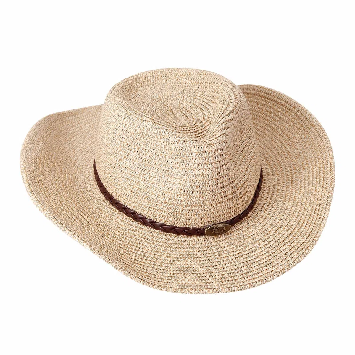 Willheoy Cappello da Cowboy Unisex in Paglia da Uomo Cappello Estivo Donna Cappello da Sole Paglia Panama