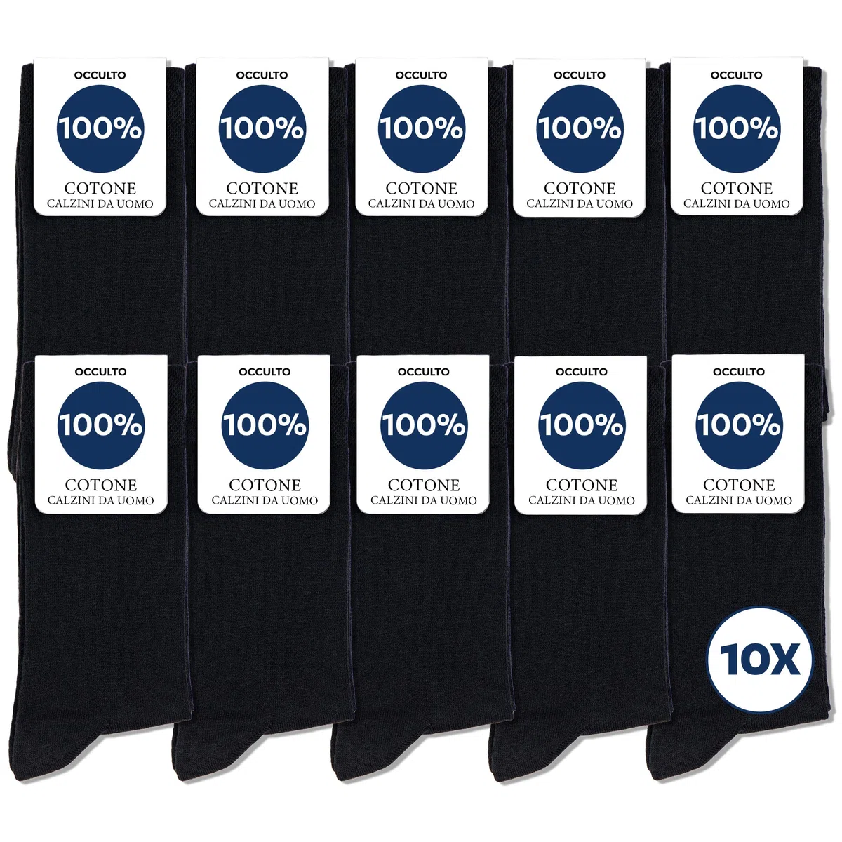 Occulto calze uomo 100% cotone pacco da 10-20 (modello: Ingo)