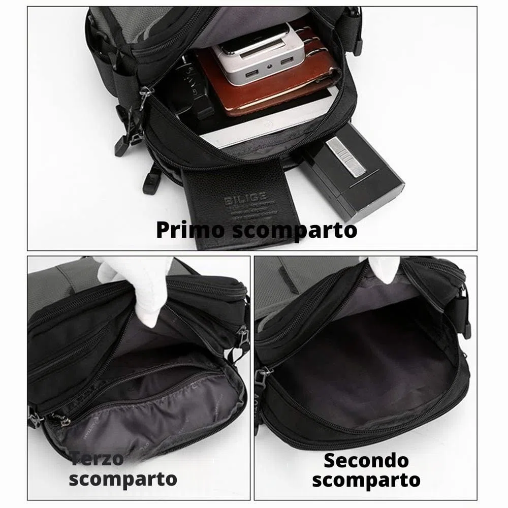 SPAHER Borsa da uomo Borsa a Mano Uomo Borse a Tracolla Borsa a Tracolla Uomini in Nylon Borsa Messenger Crossbody Borsa da Viaggio Lavoro e Scuola
