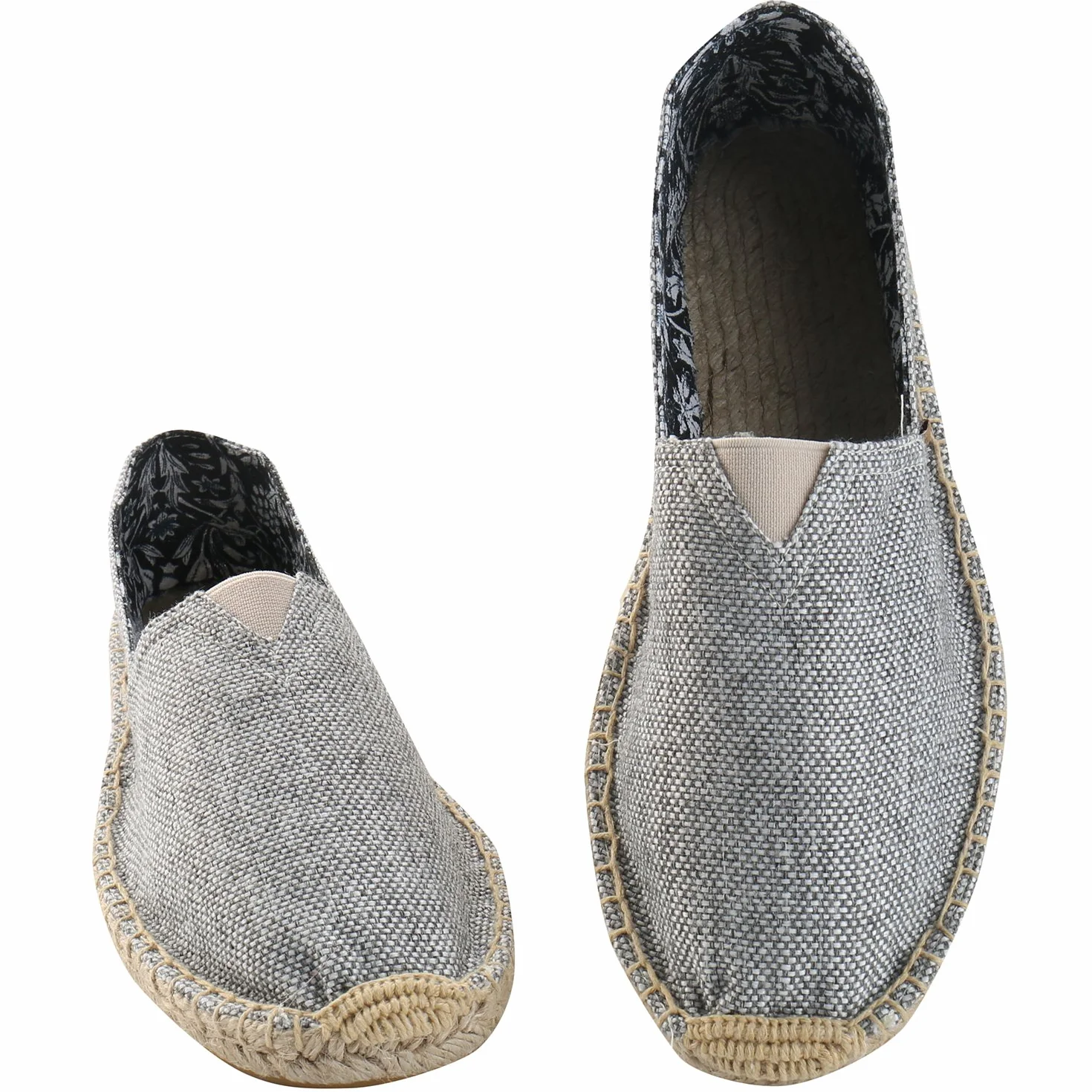 Uomo Classico Tessuto Naturale Slip-on Espadrillas
