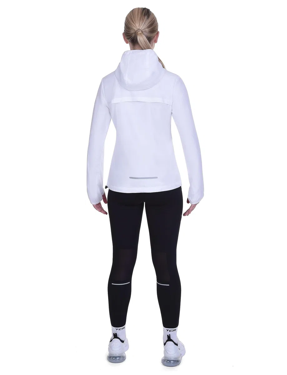 TCA Giacca Softshell da Corsa Donna. Giacca Riflettente Traspirante e Ripiegabile con Tasche con Cerniera