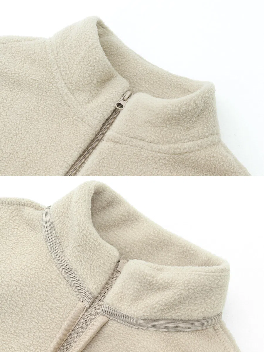 Bambino Bambini Pile Polare Gilet Adulti Giacca Senza Maniche Colletto in Piedi Antivento Cerniera Caldo Cappotto Solido Genitore-Bambino Leggero Capispalla Tops