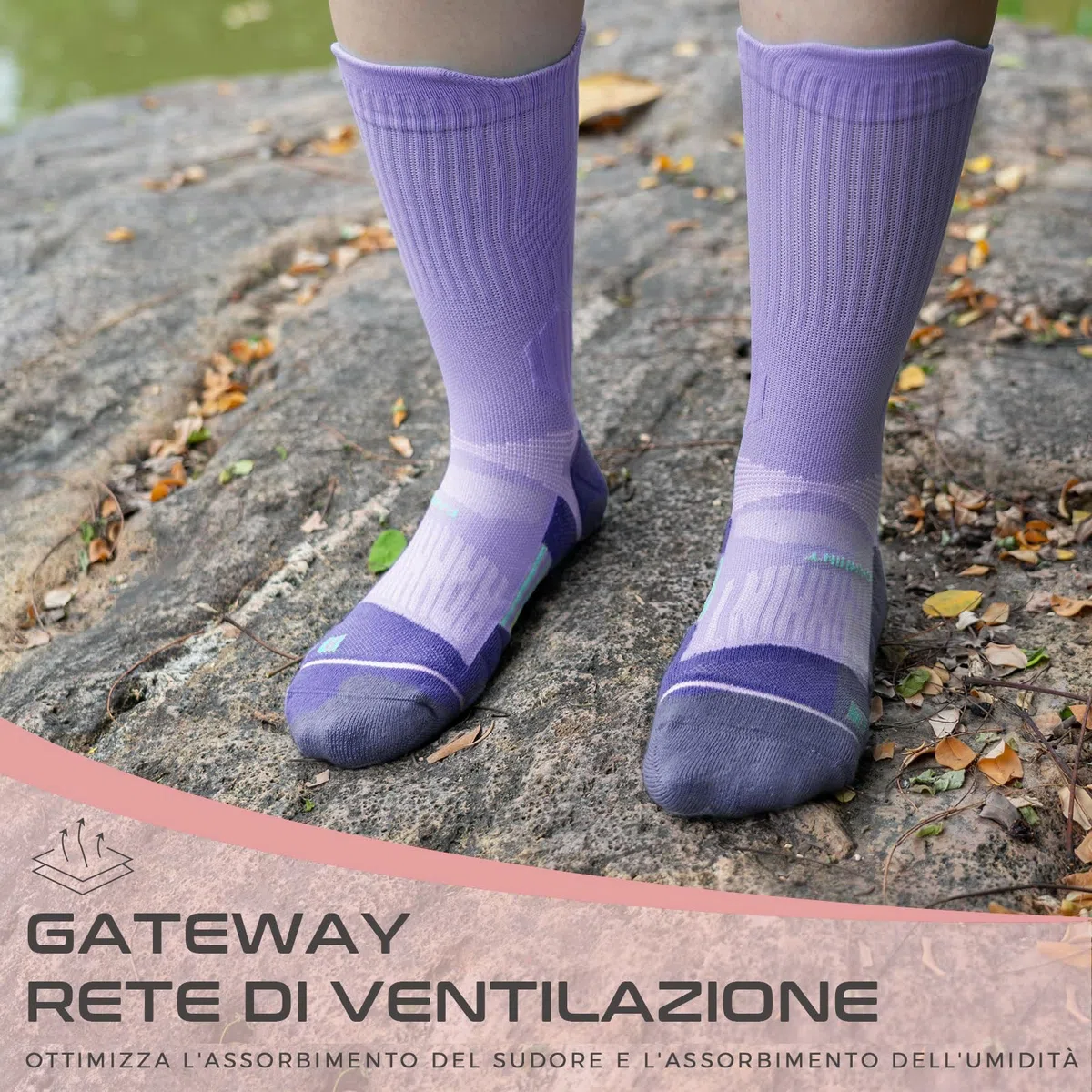 Rahhint Coolmax Calzini Running Donna Calze Compressione 15-20 mmHg con Design TAB Traspirabilità Anti Vesciche e Supporto Arco Plantare per Corsa Allenamento Confezione da 3 Paia