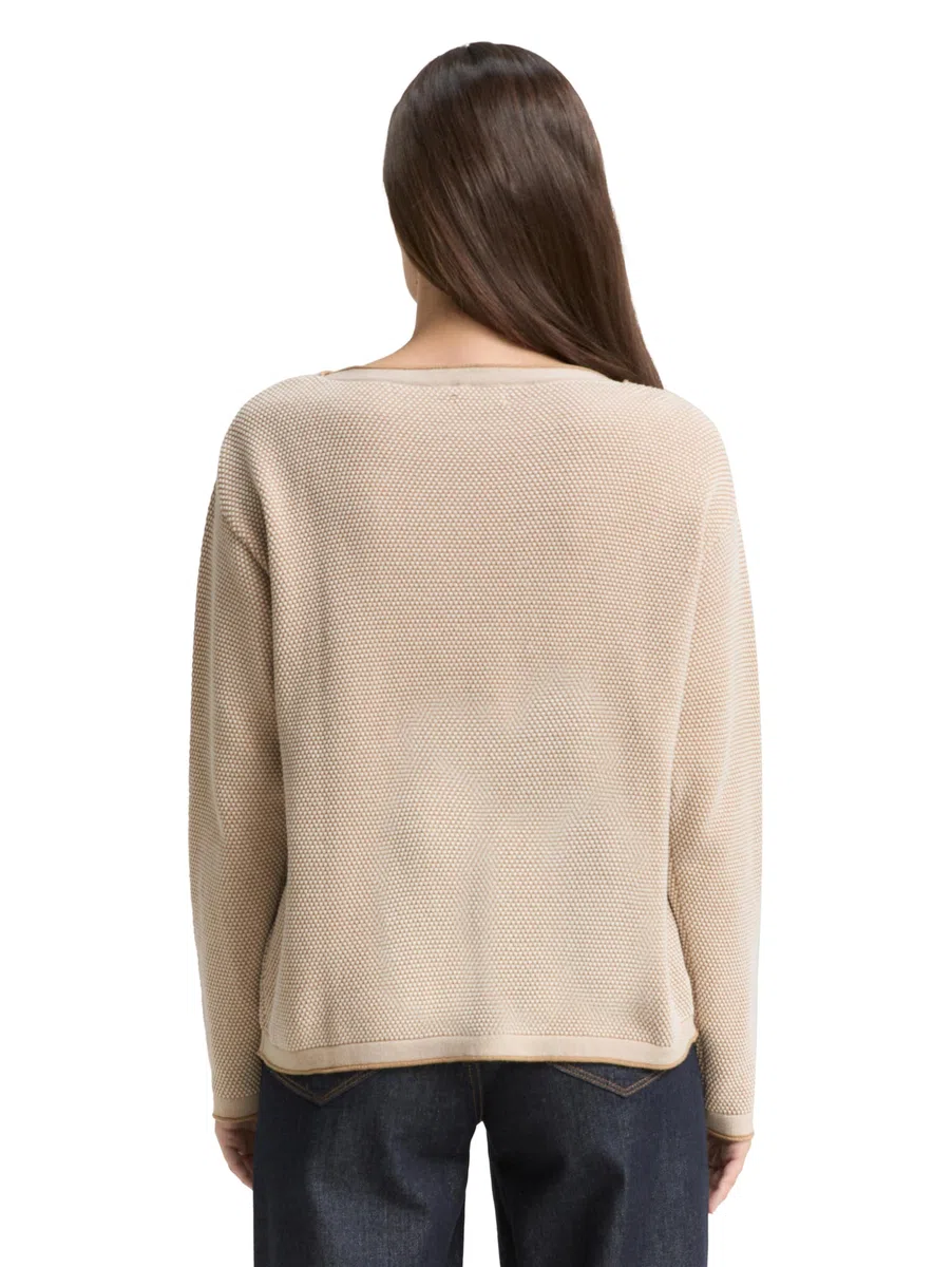 Tom Tailor 1033125 Maglione Lavorato a Maglia con Struttura Donna (Pacco da 1)