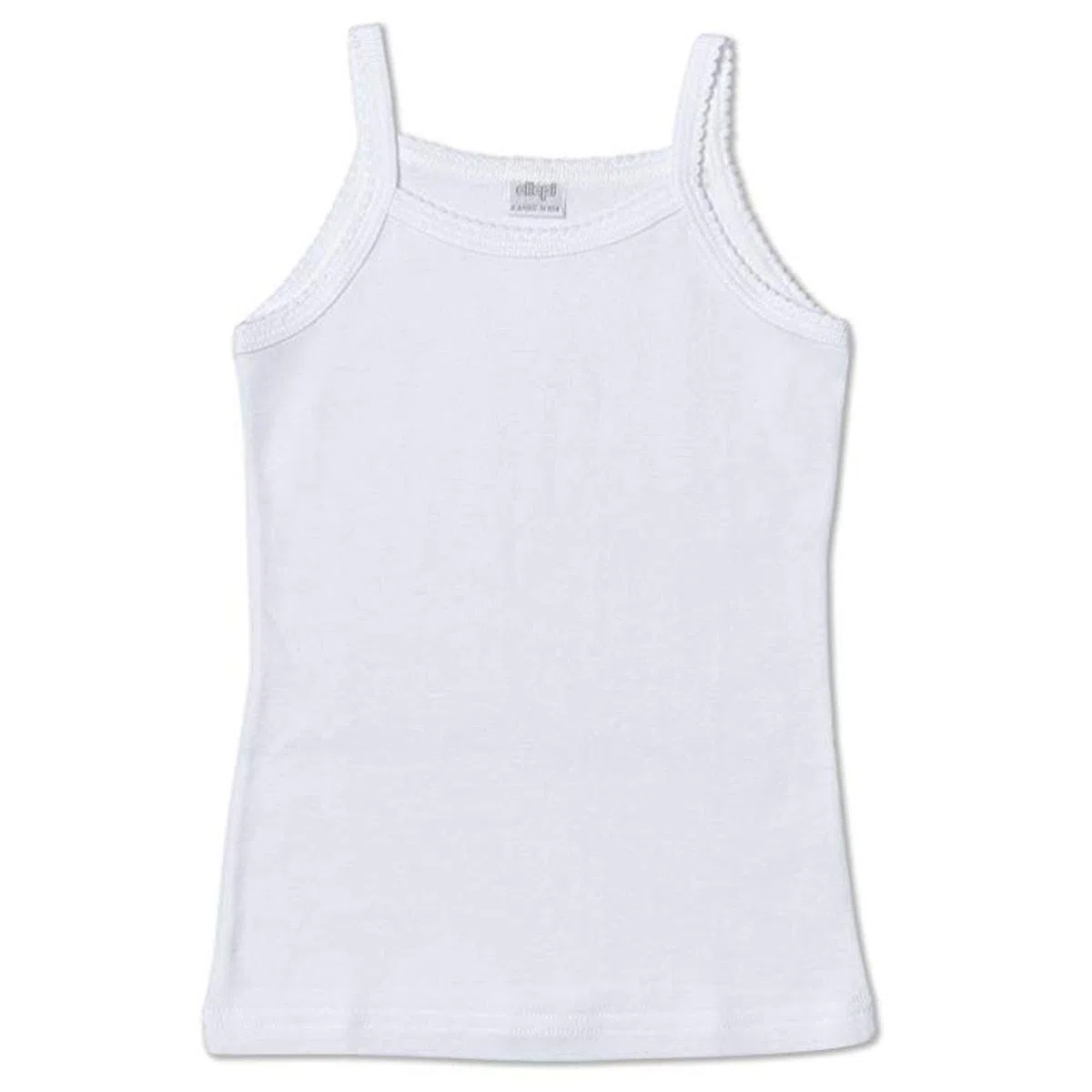 Ellepi 6 Canotte o Magliette Intime Bambina Ragazza in Puro Cotone Anallergico con Cuciture Comfort Colore Bianco.