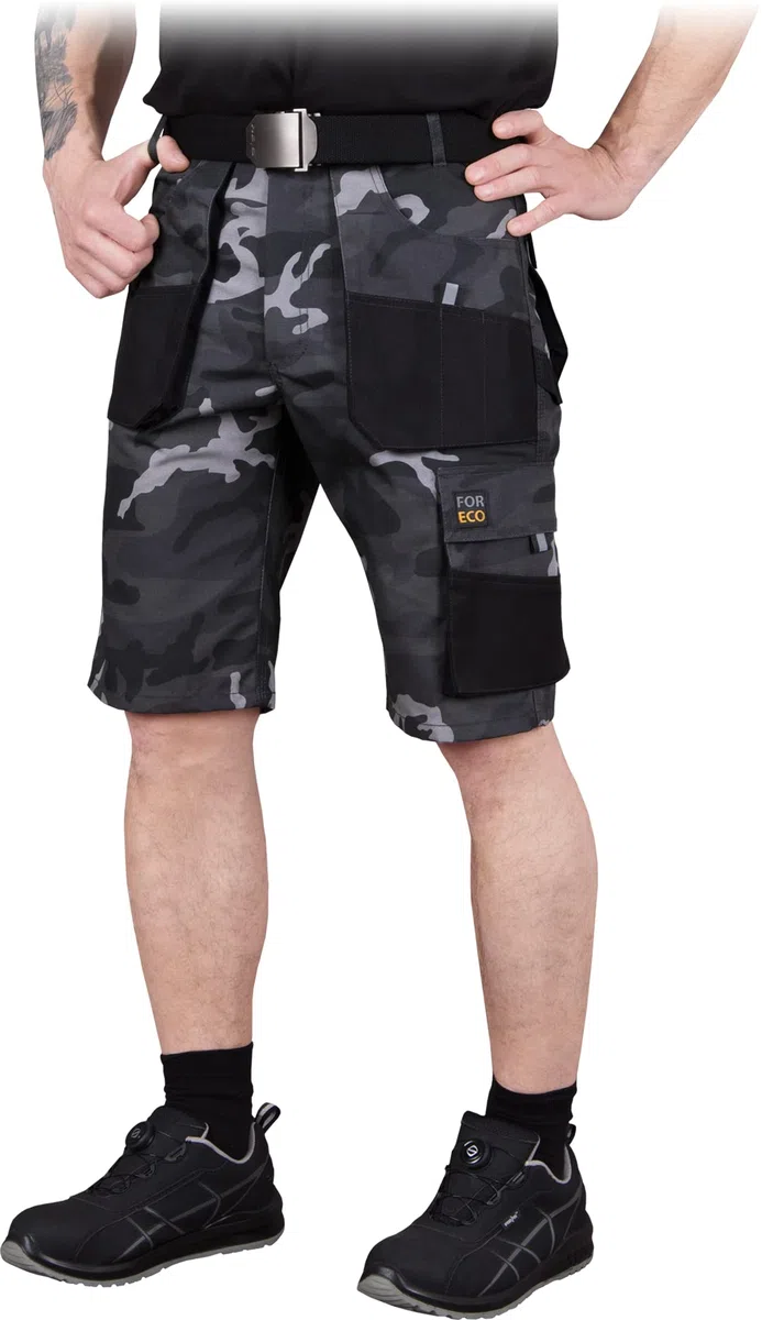 REIS FORECO-TS Mob Work Shorts for Men | Cargo Shorts | Safety Shorts | Work Shorts | Garden Shorts | Camouflage Black