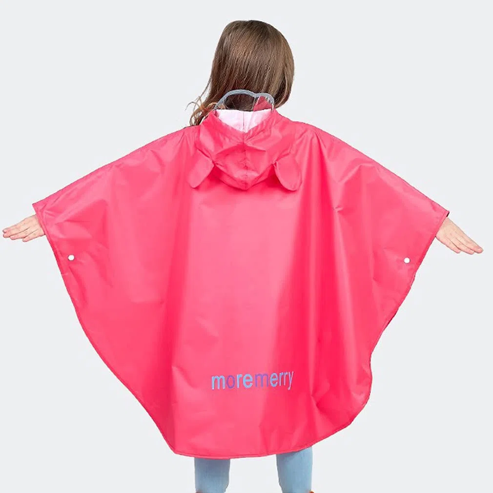 Wetry Poncho Pioggia Bambino Mantella Impermeabile Bambina Mantellina Antipioggia 100% Impermeabile Ragazzo Ragazza Pioggia Poncho con Cappuccio per 75-175 cm