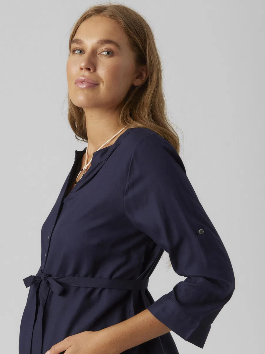 Mamalicious Mlmercy 3/4 Woven Tunic Noos Eco A. Camicetta Lunga Donna (Pacco da 1)