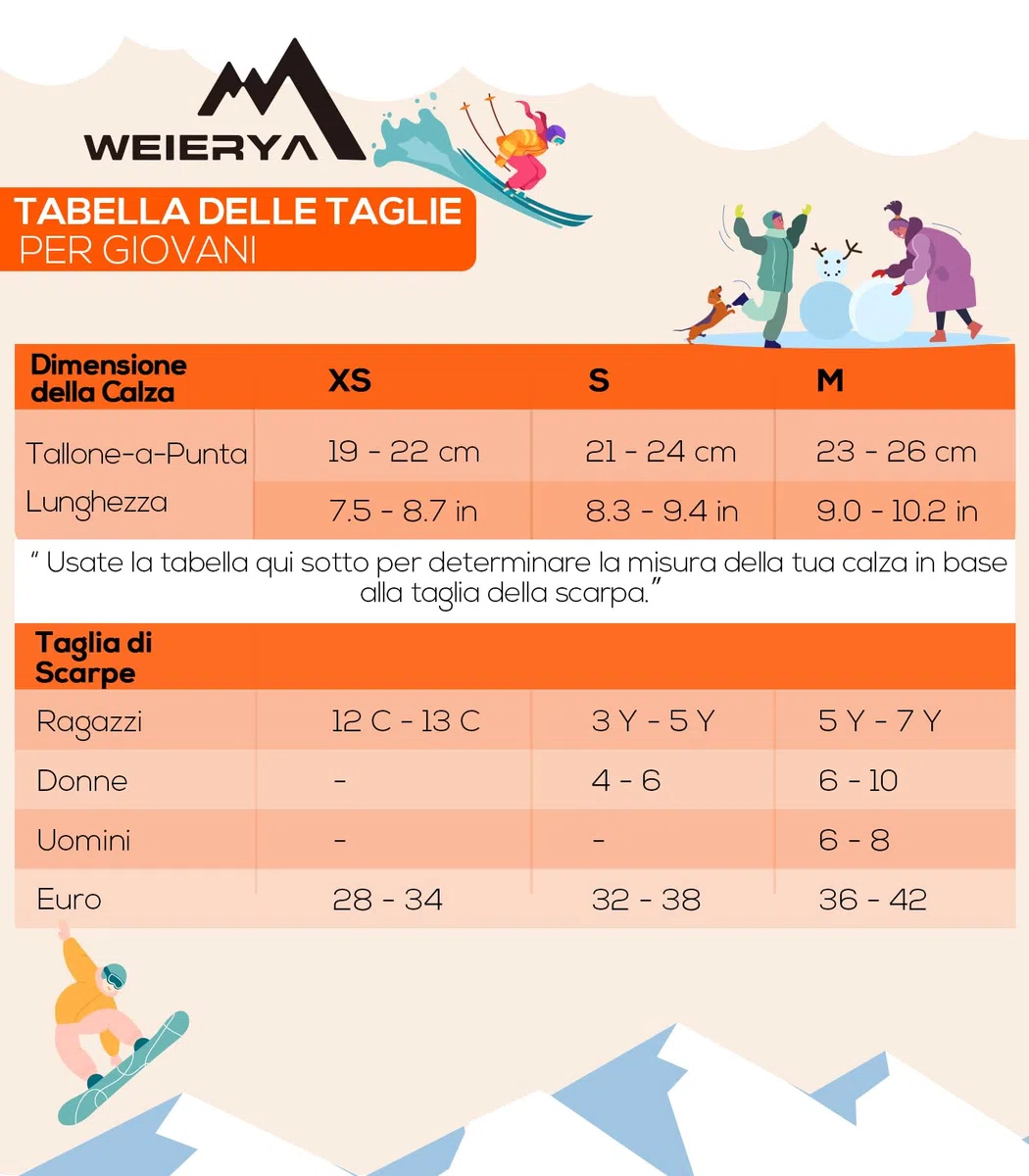 Calzini da sci in lana per bambini, calzini termici da neve, sci snowboard, per bambini e ragazze, 3 Paia