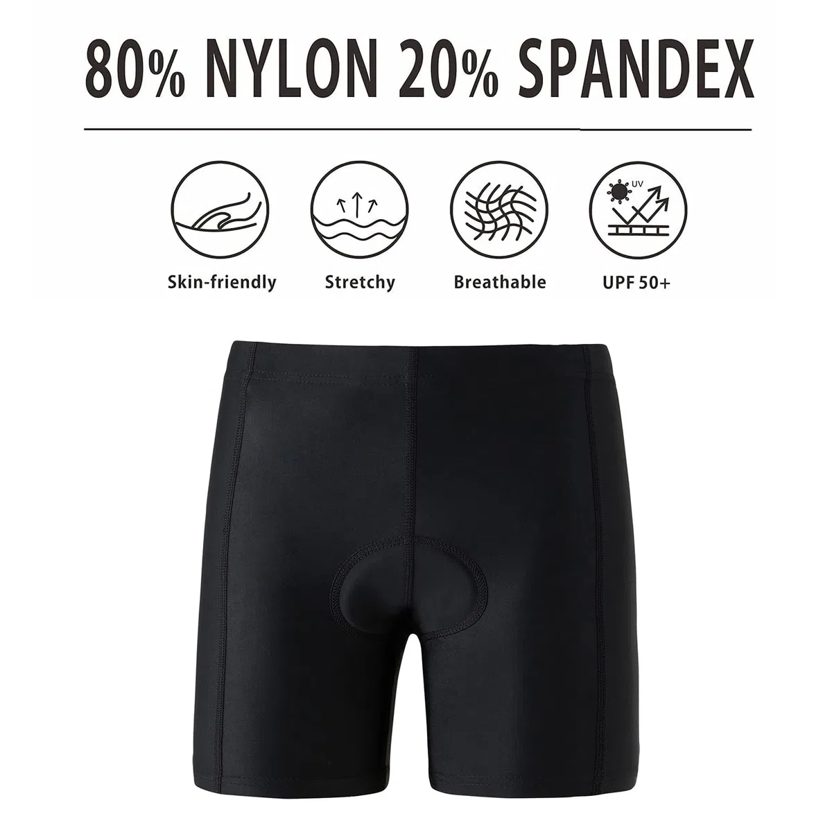 Pantaloncini da bici imbottiti per bambini, per ragazze e ragazze, con imbottitura 3D