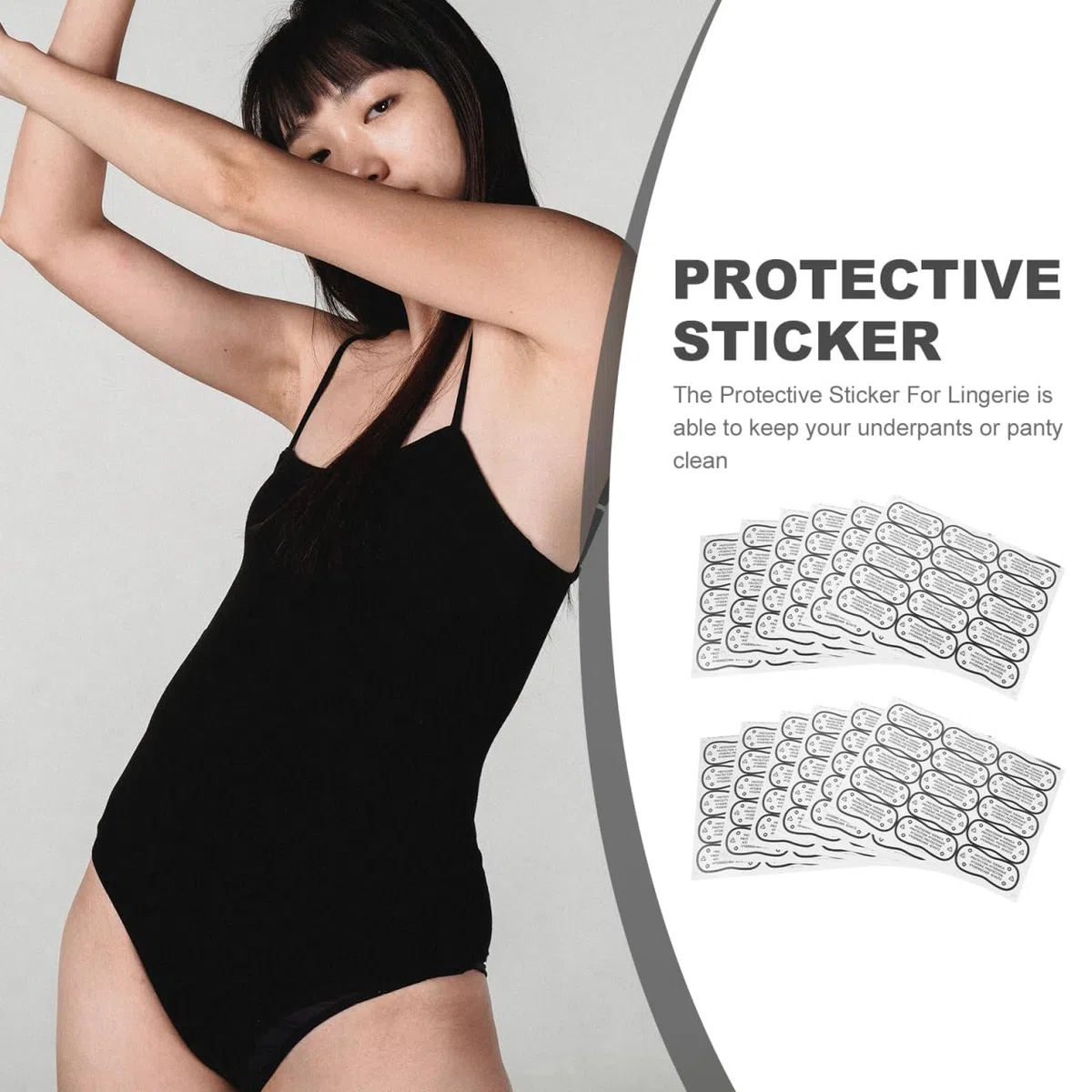 Anneome 100 pezzi di adesivi protettivi adesivi per biancheria intima mutandine per costumi da bagno e bikini tamponi da bagno riutilizzabili per il periodo design a doppio lato