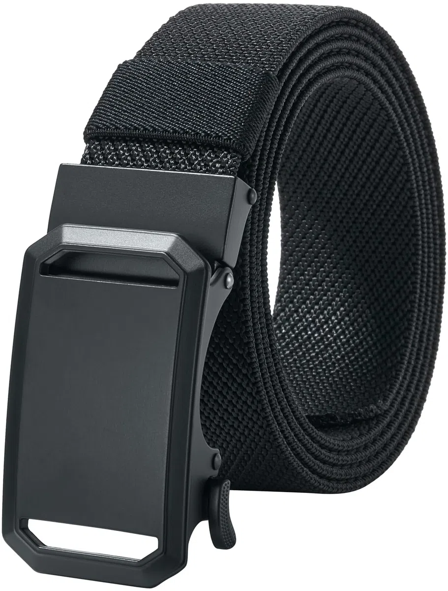LionVII Cintura elastica a cricchetto con fibbia automatica, regolabile ed elastica, cintura da lavoro da uomo, 130 cm