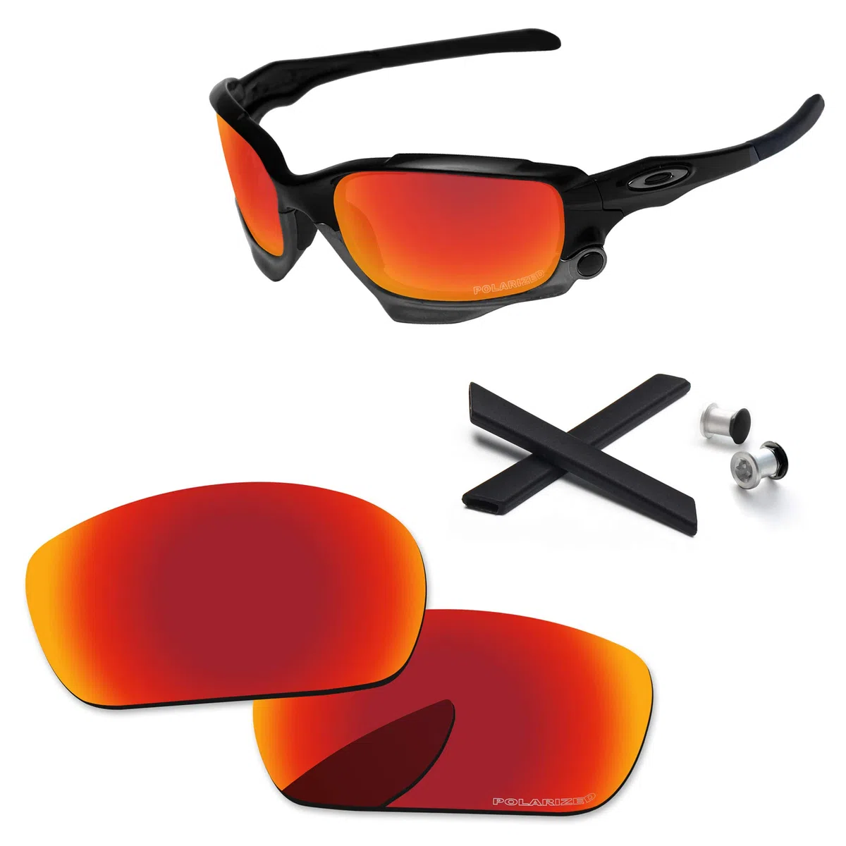 Kit di ricambio per lenti e gomma per giacca Oakley Jawbone/Racing