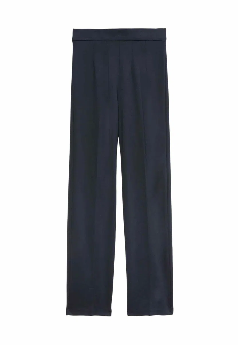 Marks & Spencer Donna a Gamba Dritta Jersey Pantaloni con Stretch – Vita Elasticizzata