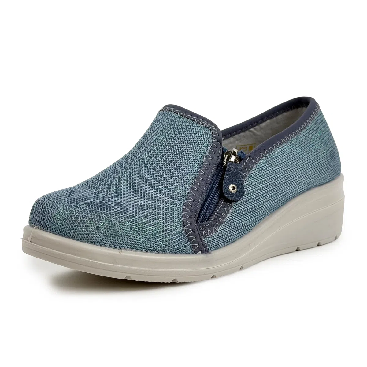 JOMIX Scarpe Donna Slip On Comode con Zeppa Sneakers da Camminata Leggere Traspiranti Senza Lacci Scarpe Casual con Suola Antiscivolo