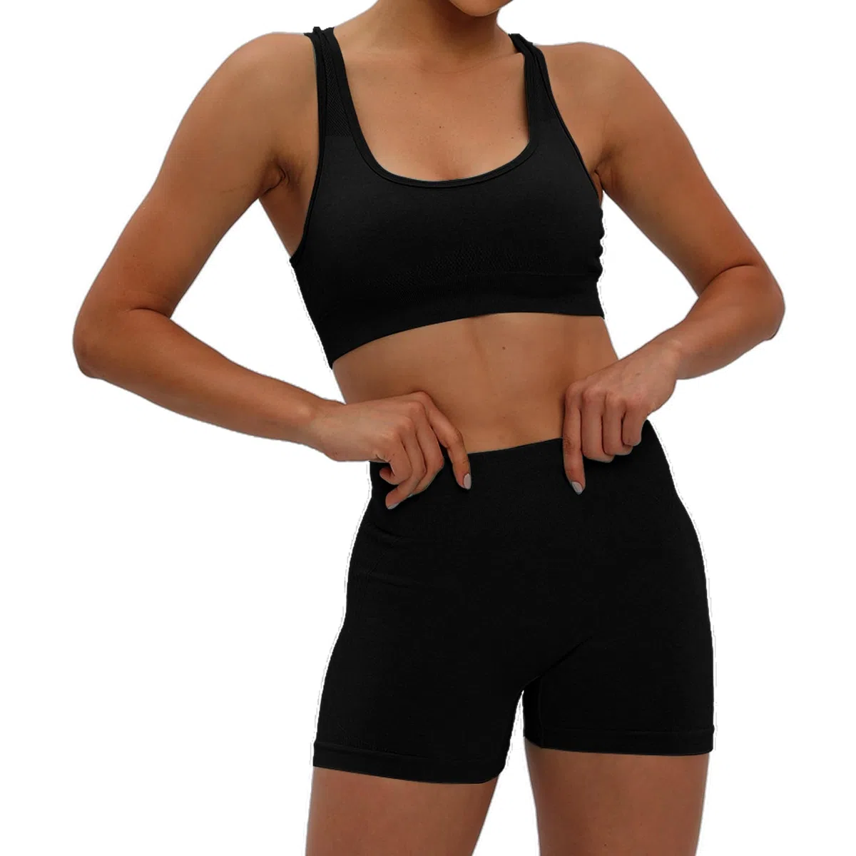HomyComy Completo Palestra Donna 2 Pezzi Set Sportivo Donna cuciture Tracksuit Jogging Suit Fitness Elastici Tute e Shorts Leggings Set di abbigliamento Yoga Leisure Suit Sportswear