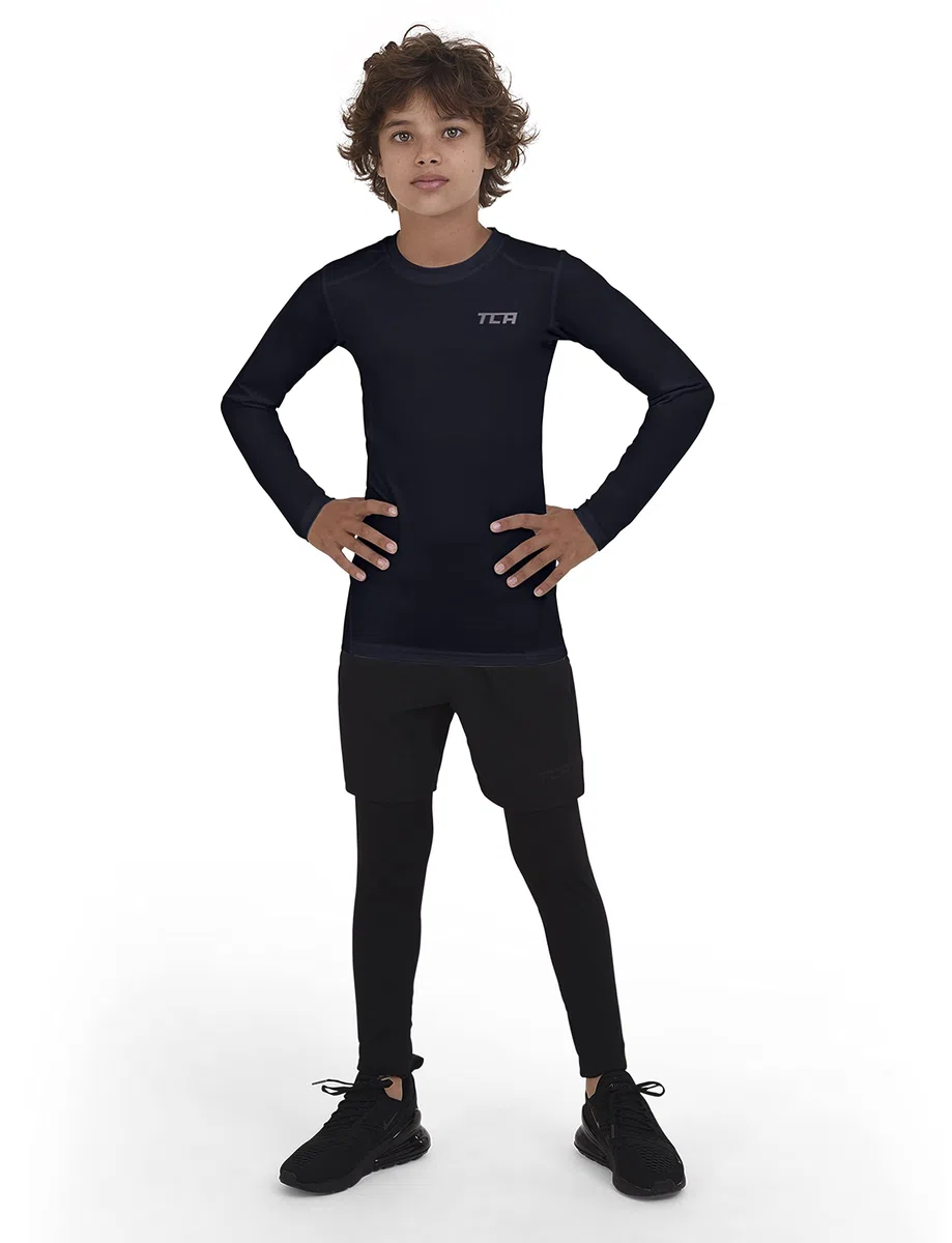 TCA Hyperfusion Compression Base Layer Maglia Manica Lunga sotto Maglia da Uomo - Girocollo