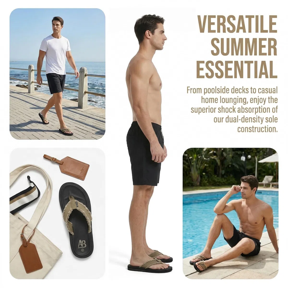 ARRIGO BELLO Infradito Comode Uomo, Ciabatte Estive Antiscivolo e Leggere, Adatte per Spiagge e Piscine Sandali Taglie 41-46