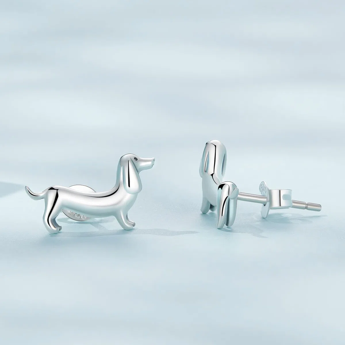 Orecchini Cane Elefante per Donne Ragazze - Qings Argento Sterling 925 Piccole Carino Animali Orecchini Fortunato Cucciolo Forma di Elefante Regalo di Gioielli per gli Amanti Degli Animali