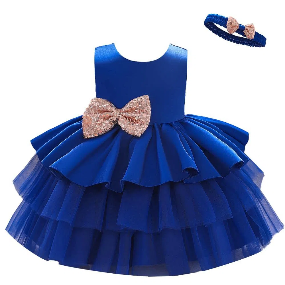 Lito Angels Vestito Damigella Abito da Festa Cerimonia Elegante con Fascia per