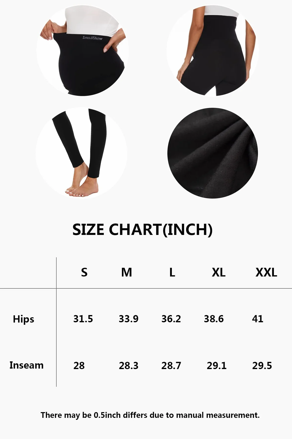 Smallshow Leggins Premaman Donna Lunghi Pantaloni