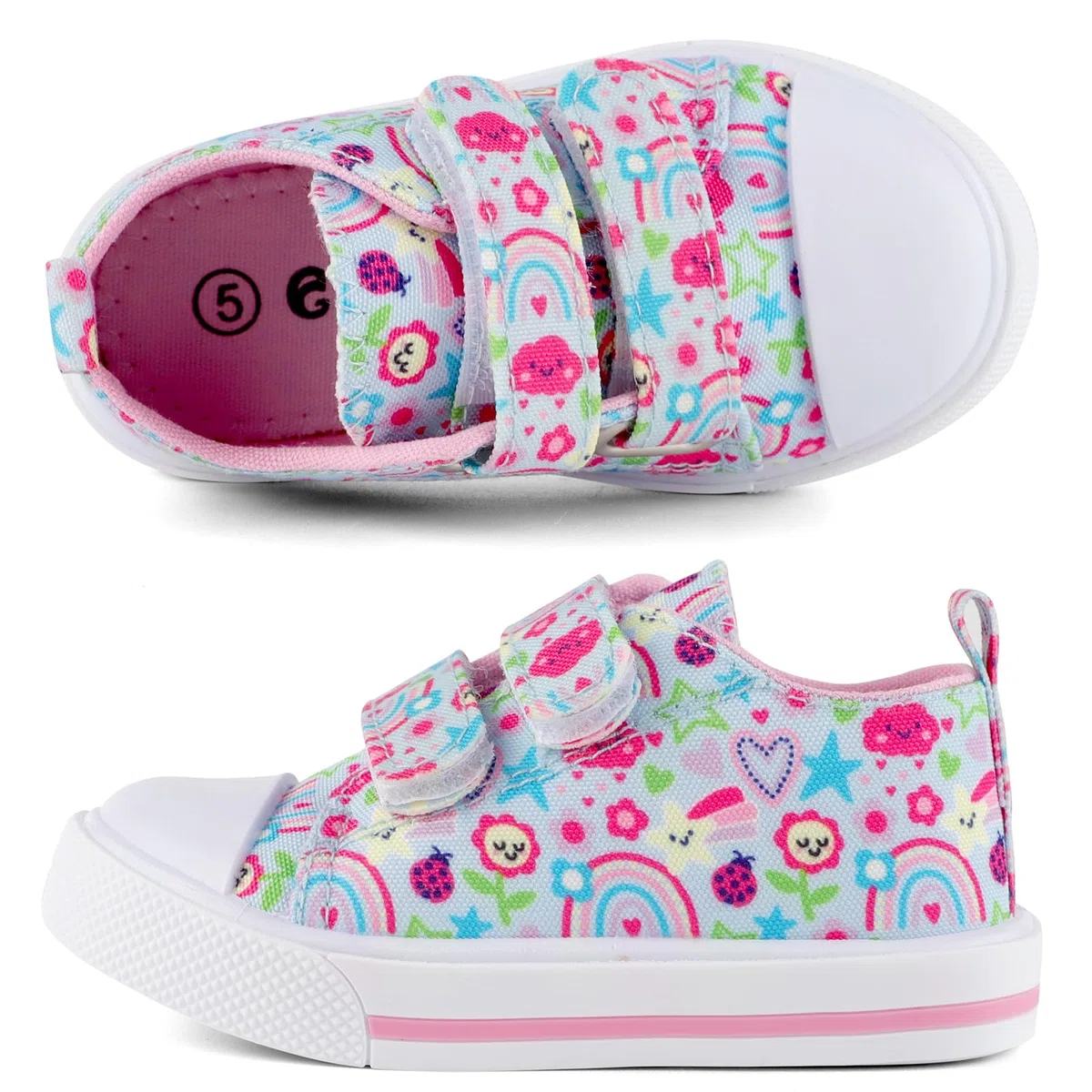 1-5 Anni Scarpine Bimba Primi Passi Scarpe da Tela Bambina Sneaker Casual Scarpe