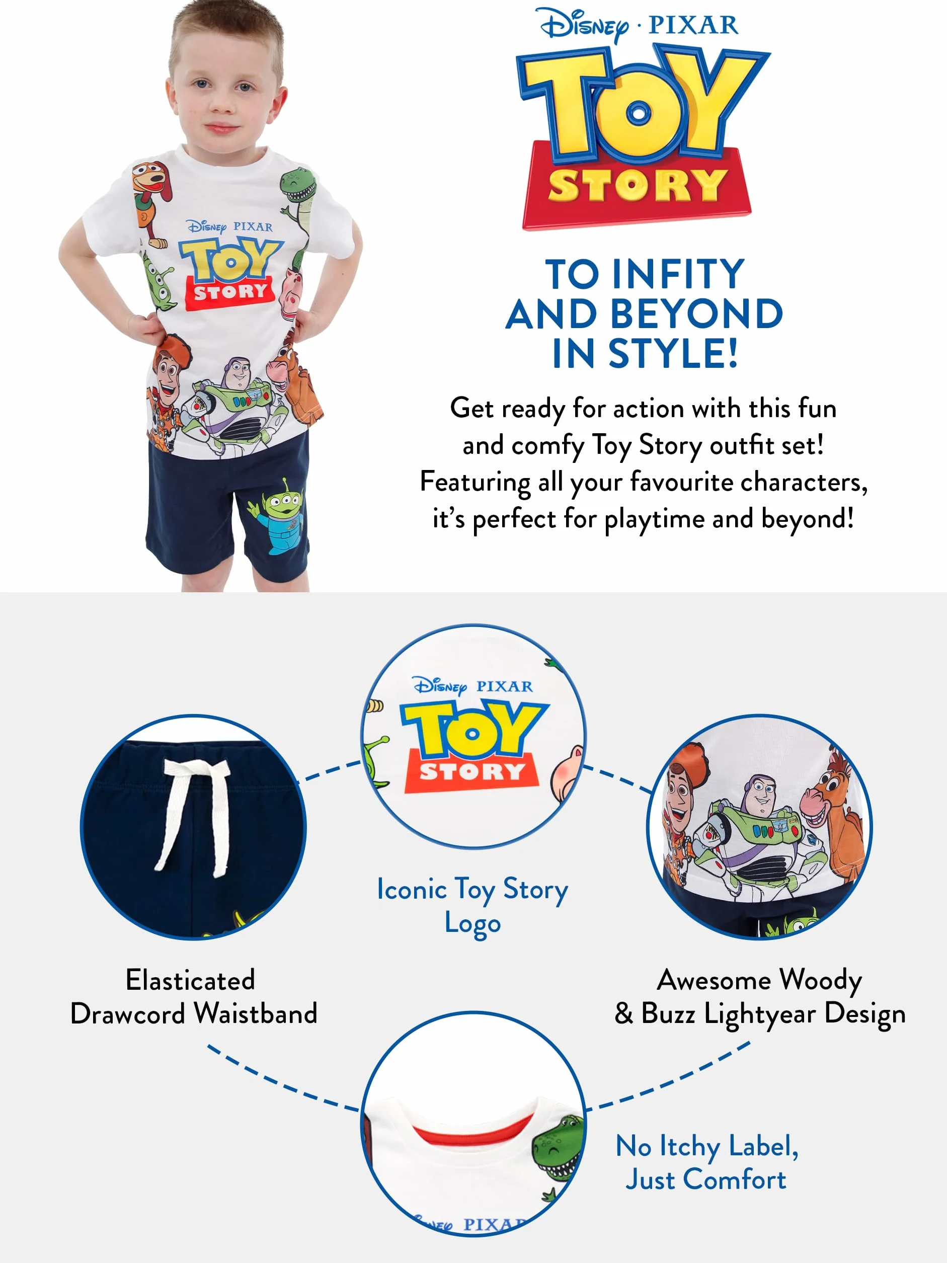 Disney Maglietta e Pantaloncini per ragazzi Toy Story