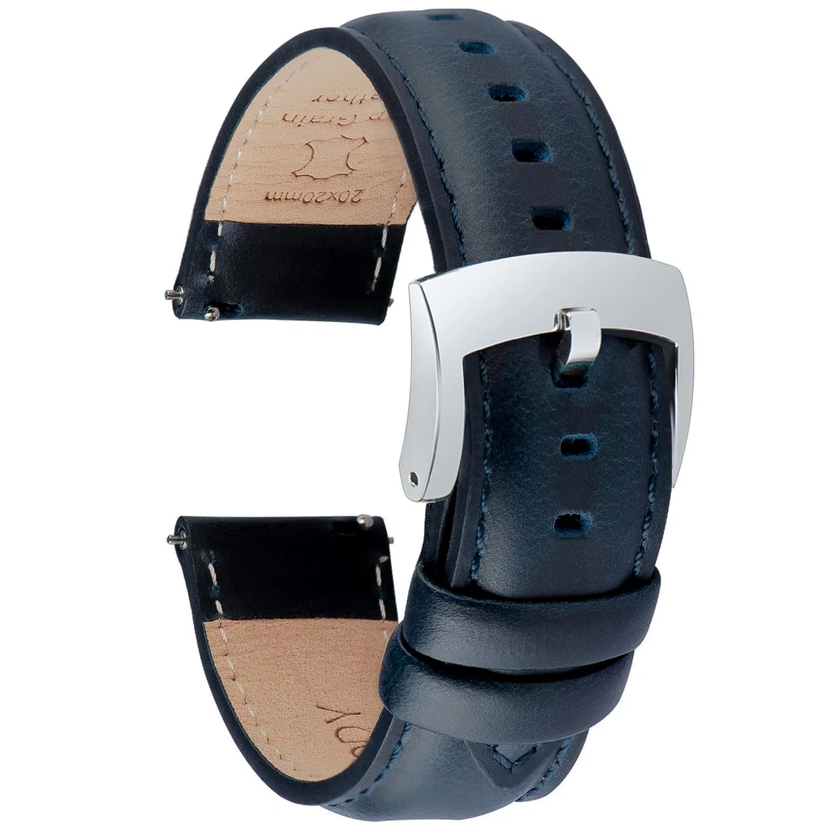 OTTOODY Cinturini Orologio in Pelle a Sgancio Rapido 18mm 19mm 20mm 21mm 22mm, Eleganti Cinturini per Orologi in Pelle a Grana Superiore Cinturino di Ricambio per Uomini Donne, Orologio e Smartwatch