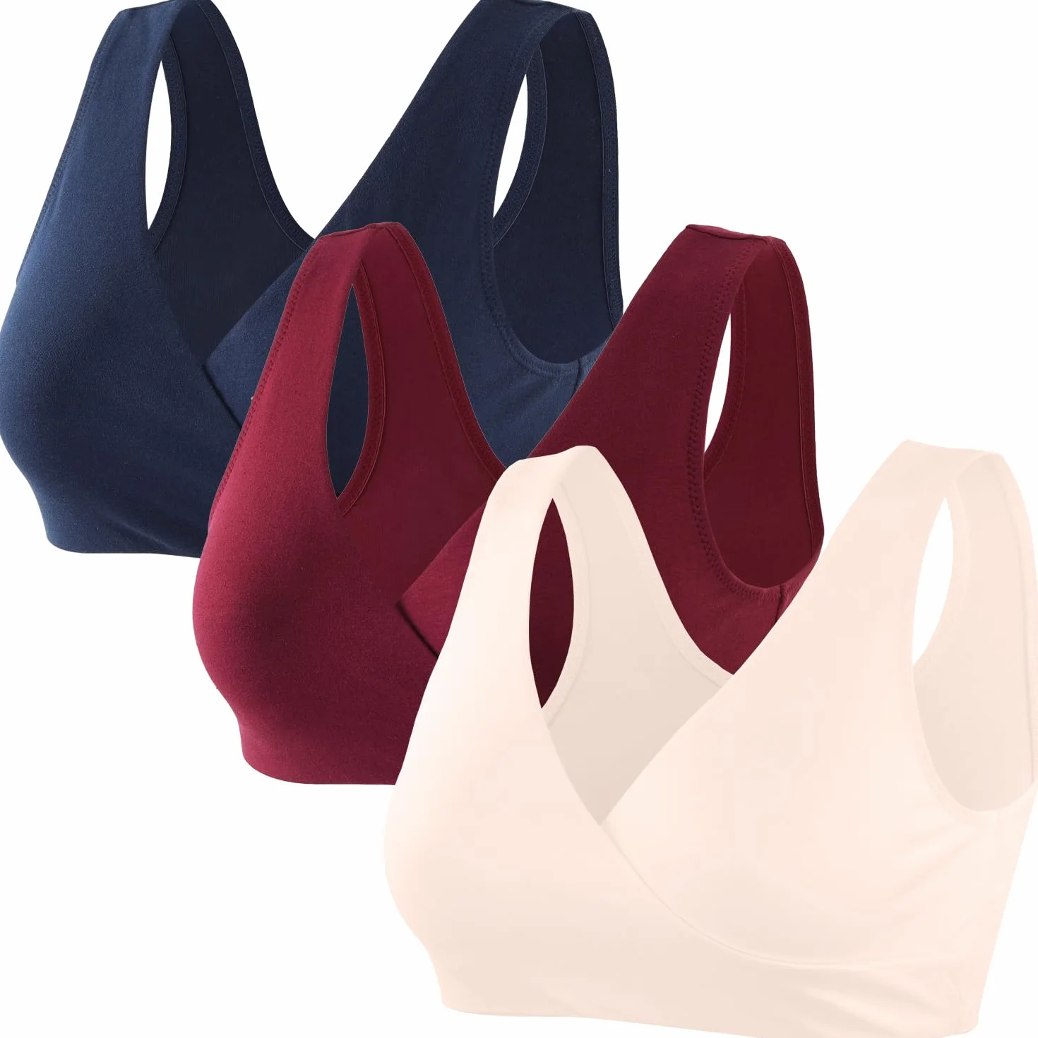 Reggiseno Allattamento, Reggiseno Senza Ferretto e Senza Cuciture, Cotton Reggiseno per Gravidanza e Allattamento, Comodo Reggiseno Senza Fili per Il Sonno Notturno
