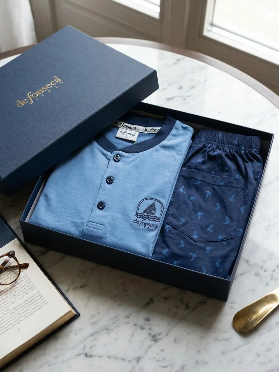 o-day Defonseca Pigiama Uomo Cotone Leggero Lungo Primaverile M-XXL