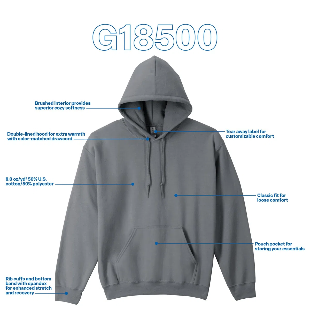 Gildan Heavy Blend Fleece Hooded Sweatshirt Felpa con Cappuccio Uomo (Pacco da 1)