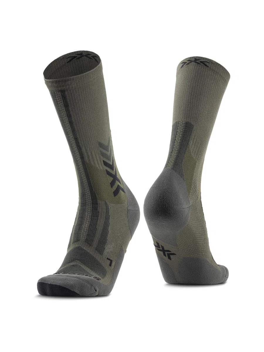 X-Socks Hike Discover Crew - Calzini funzionali di alta gamma per un maggiore comfort, traspirabilità e protezione durante le escursioni prolungate - Salvia/Nero, 39-41
