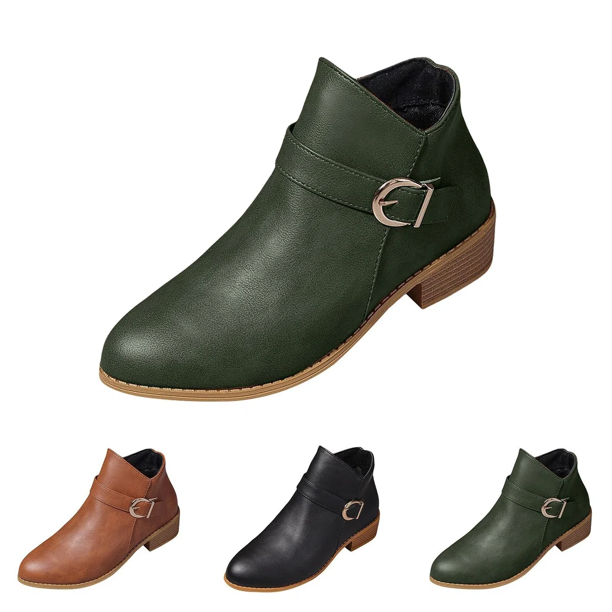 Stivali da donna con tacco – Scarpe a spillo da donna eleganti con chiusura lampo, in pelle, classiche, formali, leggere, stile retrò, stile western