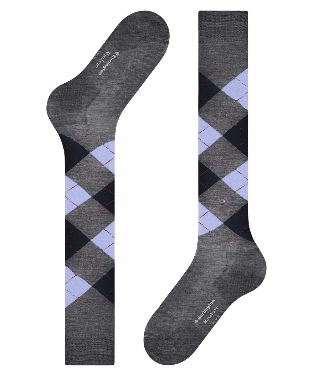 Burlington Manchester Uomo Gambaletti con elegante cotone scintillante