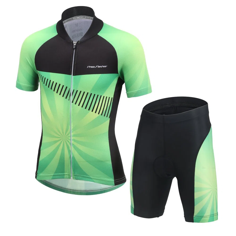 Unisex Bambino/Bambina Sportiva Maglia e Pantaloncino Shorts Ciclismo Bicicletta