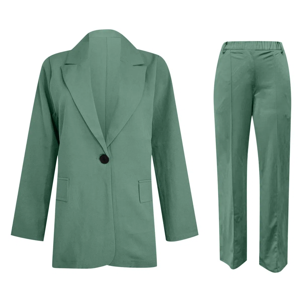 Completo da Donna Elegante Curvy Pantaloni e Giacca Tailleur Leggeri Ufficio Suit Slim Fit Giacche Eleganti per La Primavera L’Estate Set