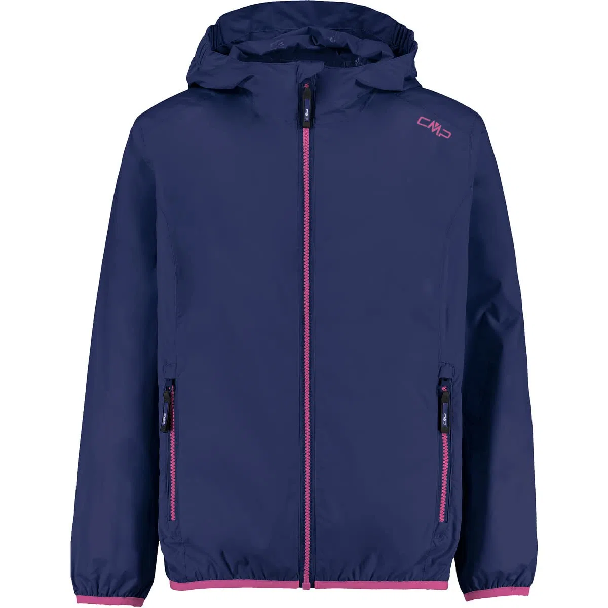 CMP - Giacca Kid G con Cappuccio Antipioggia, Blue, 176