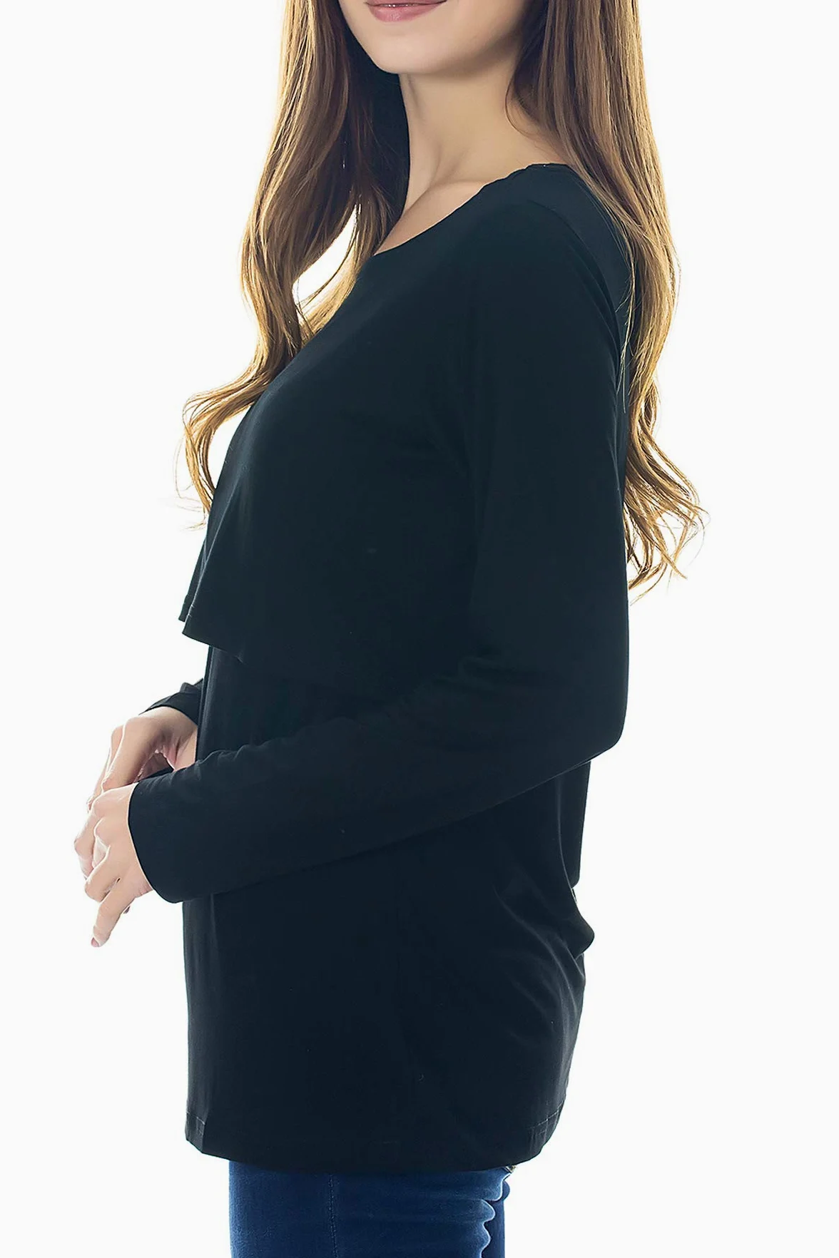 Smallshow Donna Top per Allattamento a Maniche Lunghe 3 Pack