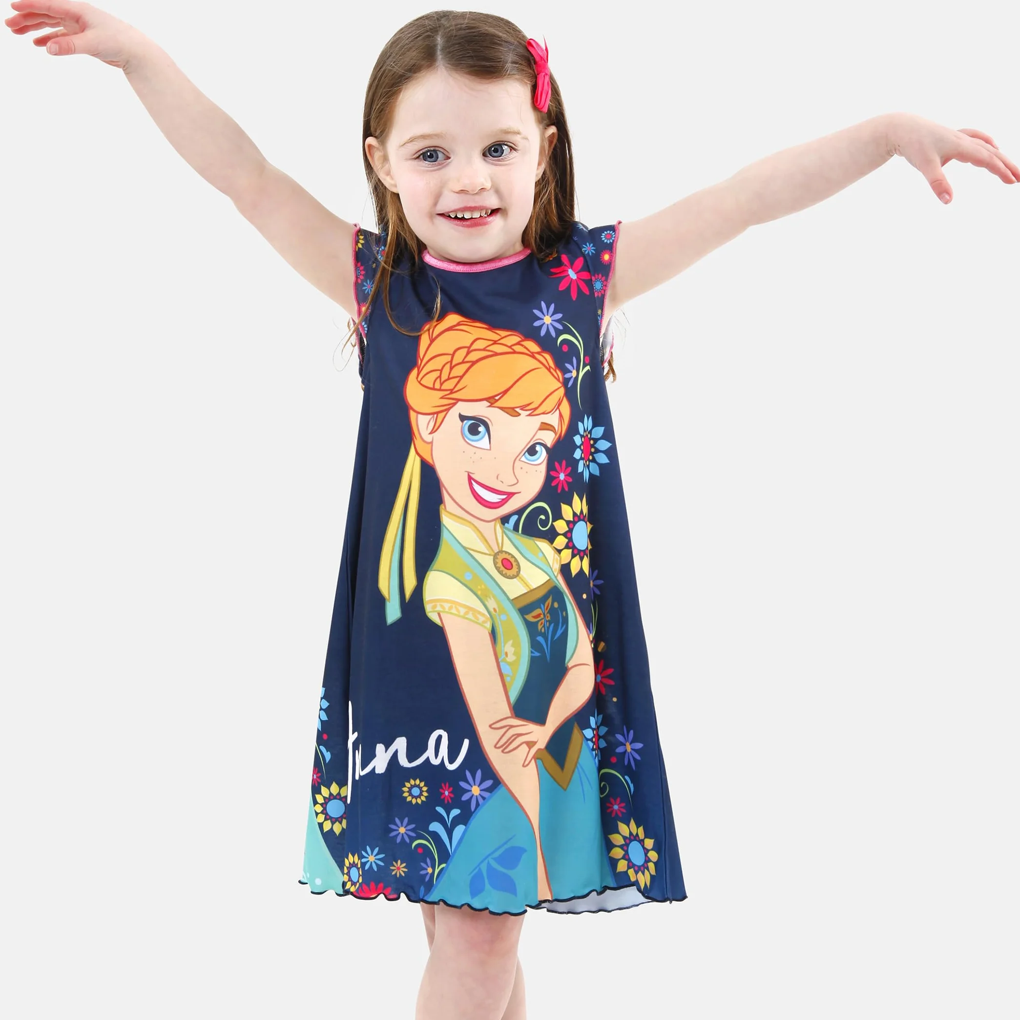 Disney Camicia da Notte Ragazze Frozen Vestito Principessa Bambina Il Regno di Ghiaccio Elsa Un Anna