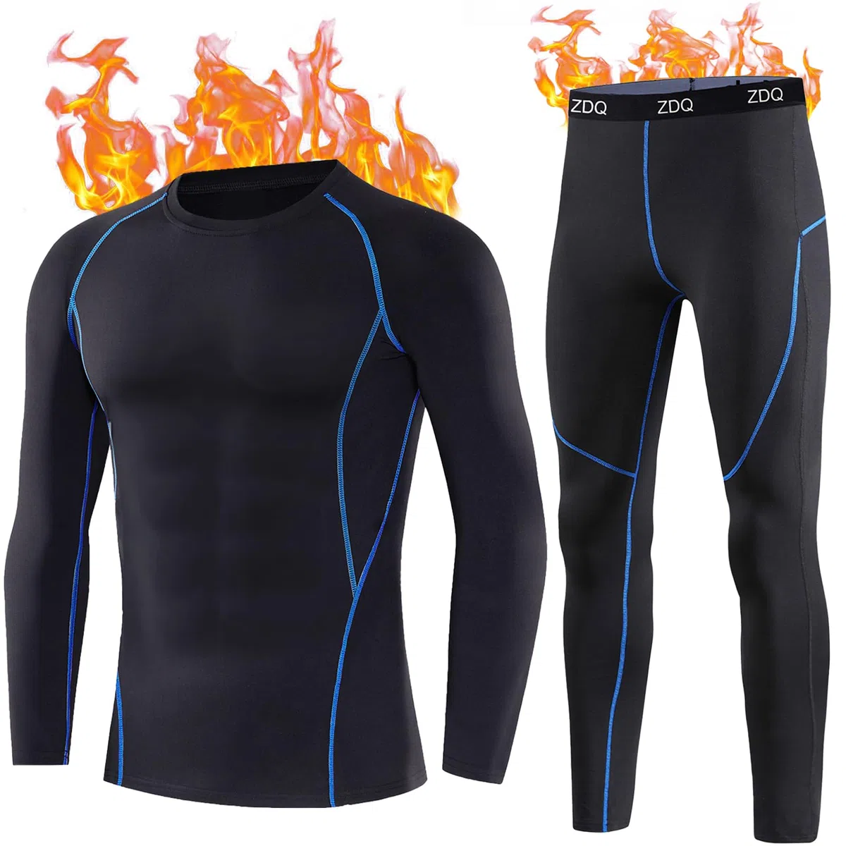 Intimo Termico Uomo Set Intimo Invernale da Sci Intimo Funzionale Traspirante Biancheria, Taglie S-XXL