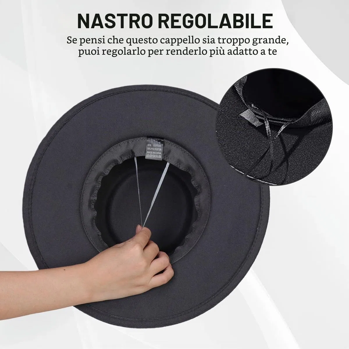 QUUPY Cappello Fedora classico a tesa larga con fibbia per cintura in feltro cappello Panama per donne uomini (rosso)