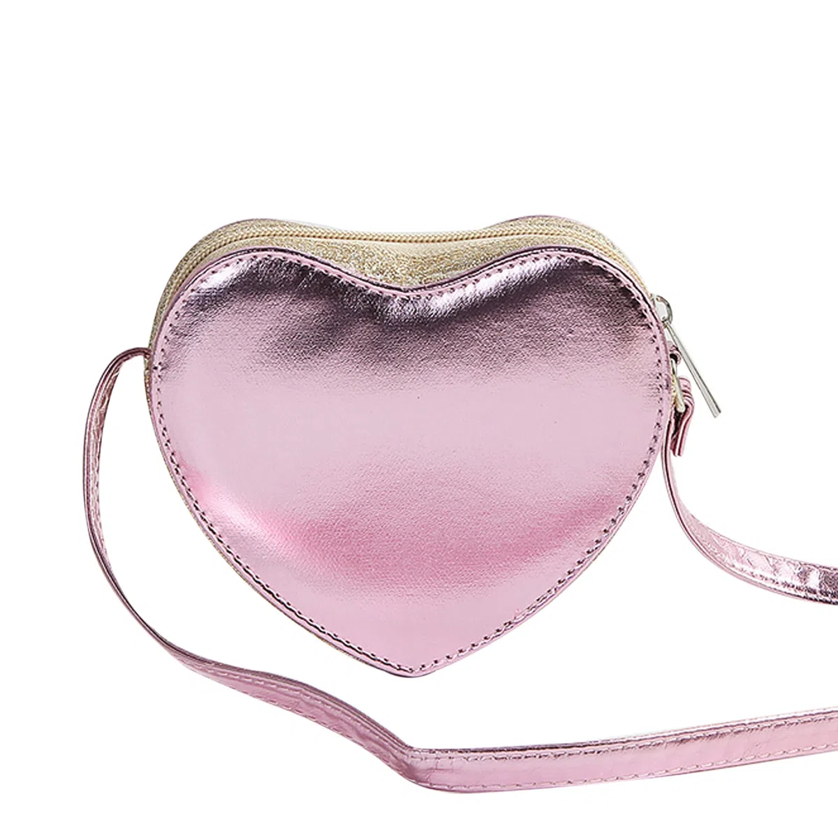Milya DE - Borsa a tracolla in pelle PU a forma di cuore con fiocco principessa, mini borse, per bambini a tracolla